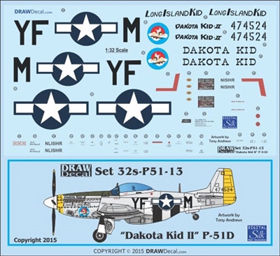 1:32 N.A. P-51D Mustang  "Dakota Kid II"
