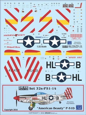 1:32 N.A. P-51D Mustang  "American Beauty"