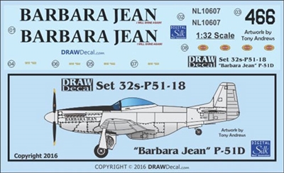 1:32 N.A. P-51D Mustang  'Barbara Jean'