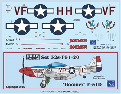 1:32 N.A. P-51D Mustang  'Boomer'