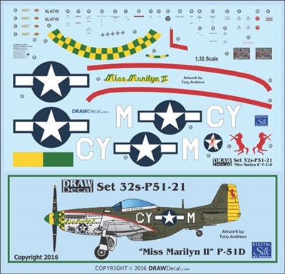 1:32 N.A. P-51D Mustang  'Miss Marilyn II'