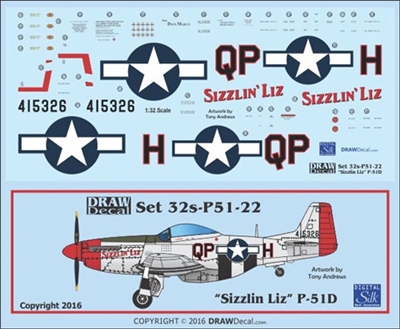 1:32 N.A. P-51D Mustang  'Sizzlin' Liz'