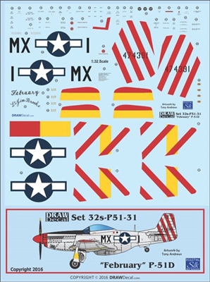 1:32 N.A. P-51D Mustang  "February"