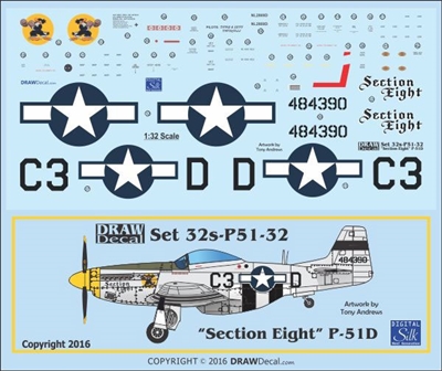 1:32 N.A. P-51D Mustang  "Section 8"