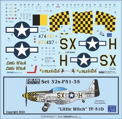 1:32 N.A. TF-51D Mustang "Little Witch"