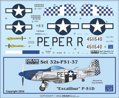 1:32 N.A. P-51D Mustang  "Excalibur"