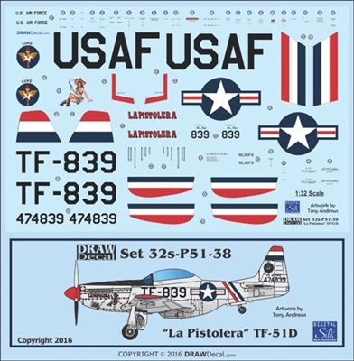 1:32 N.A. TF-51D Mustang  "La Pistolera"