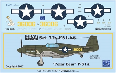 1:32 N.A. P-51A Mustang  "Polar Bear"