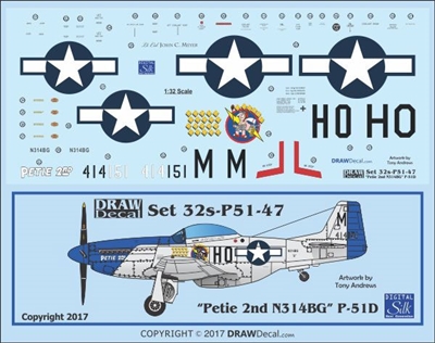 1:32 N.A. P-51D Mustang  "Petie 2nd" N314BG