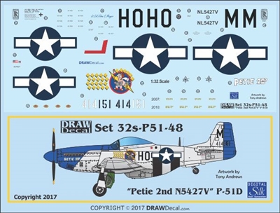 1:32 N.A. P-51D Mustang  "Petie 2nd" N5427V