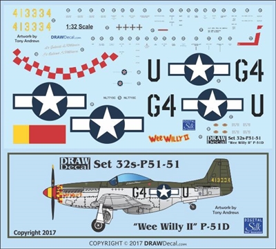 1:32 N.A. P-51D Mustang  "Wee Willy II"