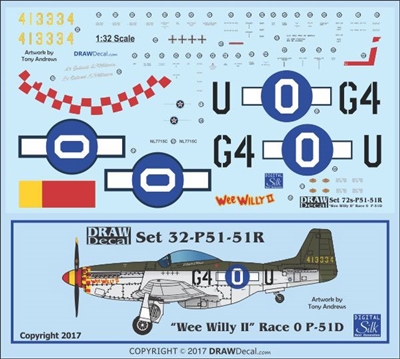 1:32 N.A. P-51D Mustang  "Wee Willy II"
