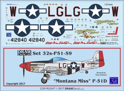 1:32 N.A. P-51D Mustang  "Montana Miss" and "Kiss Me Kate"