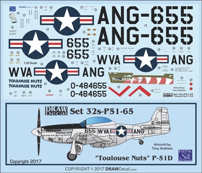 1:32 N.A. P-51D Mustang  "Toulouse Nuts"