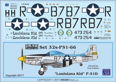 1:32 N.A. P-51D Mustang  "Louisiana Kid"