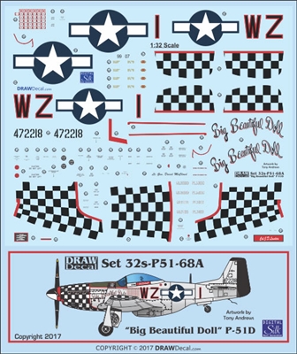 1:32 N.A. P-51D Mustang  "Big Beautiful Doll"