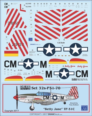 1:32 N.A. TP-51C Mustang "Betty Jane"