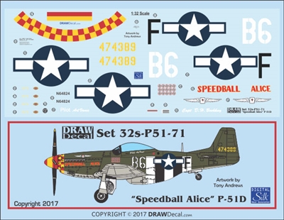 1:32 N.A. P-51D Mustang "Speedball Alice"