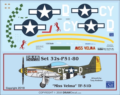 1:32 N.A. TF-51D Mustang "Miss Velma"