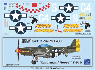 1:32 N.A. P-51D Mustang "Moose" & "Candyman"
