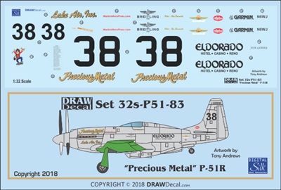 1:32 N.A. P-51XR Mustang "Precious Metal"