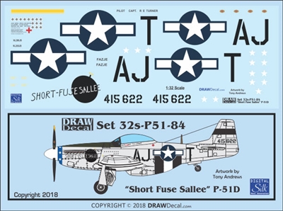 1:32 N.A. P-51D Mustang "Short-Fuse Sallee"
