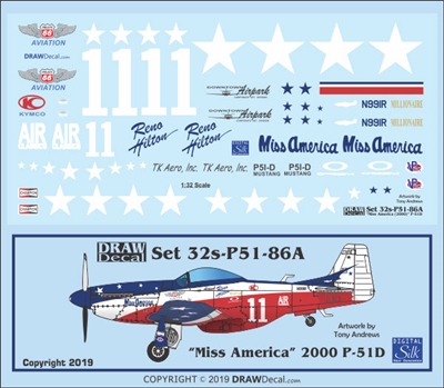 1:32 N.A. P-51D Mustang "Miss America" (2000 Update)