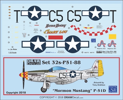 1:32 N.A. P-51D Mustang "Mormon Mustang" / "Sweet Mary Lou"