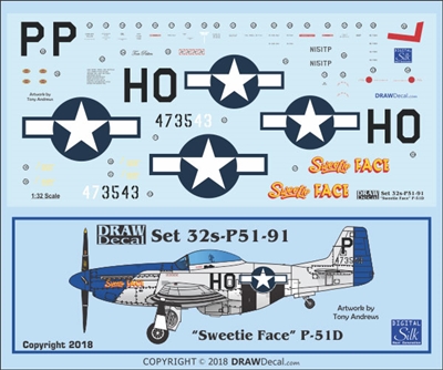 1:32 N.A. P-51D Mustang "Sweetie Face"