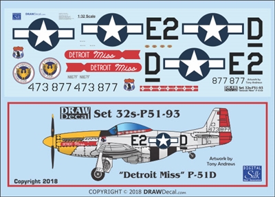 1:32 N.A. P-51D Mustang "Detroit Miss"