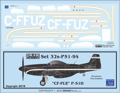 1:32 N.A. P-51D Mustang "CF-FUZ / C-FFUZ"