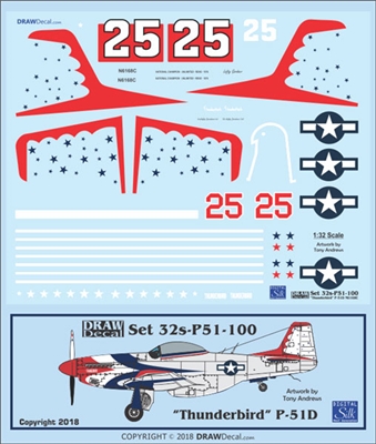 1:32 N.A. P-51D Mustang "Thunderbird"
