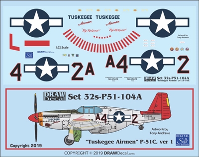 1:32 N.A. P-51C Mustang "Tuskeegee Airmen" (version 1)