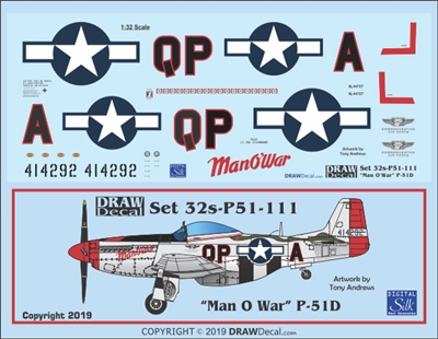 1:32 N.A. P-51D Mustang "Man 'O War"