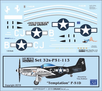 1:32 N.A. P-51D Mustang "Temptation"