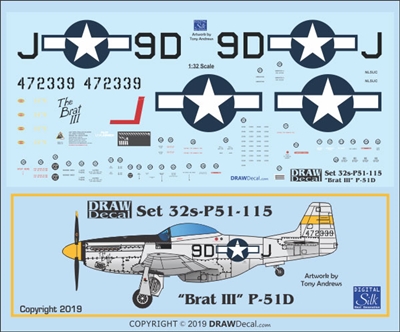 1:32 N.A. P-51D Mustang "The Brat III"
