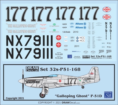 1:32 N.A. P-51D Mustang "The Galloping Ghost"