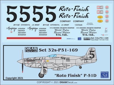 1:32 N.A. P-51D Mustang "Roto Finish"