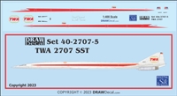 1:400 Trans World Airlines (twin globes) Boeing 2707 SST