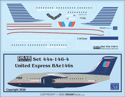 1:144 United Express BAe 146-100, -200 and -30
