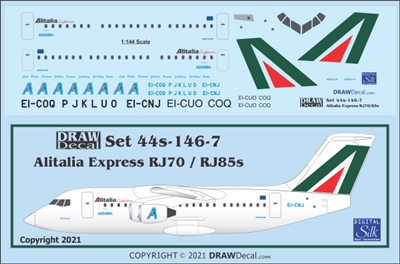 1:144 Alitalia Express BAe RJ70 / RJ85 (Bae 146-100 / -200)