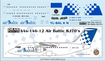 1:144 Air Baltic Bae RJ70's