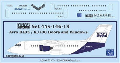 1:144 Bae 146-200 (RJ85)  Windows & Details