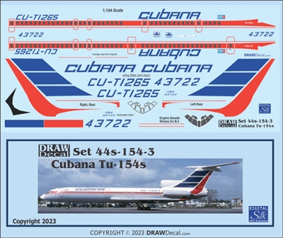 1:144 Cubana Tupolev 154
