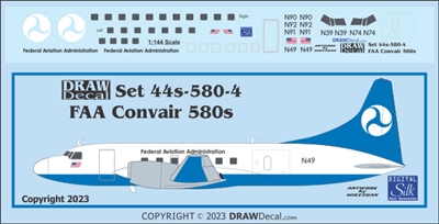 1:144 Federal Aviation Administration Convair 580