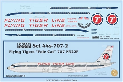 1:144 Flying Tigers 'Pole Cat' Boeing 707-320C