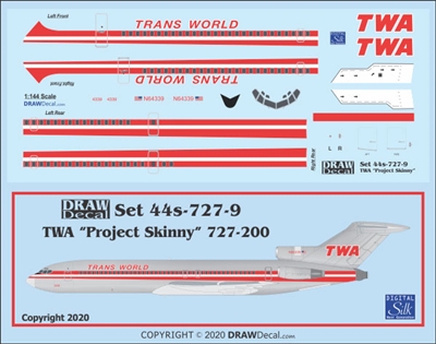 1:144 TWA 'Experimantal' Boeing 727-200