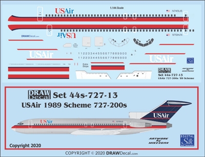 1:144 US Airways Boeing 727-200