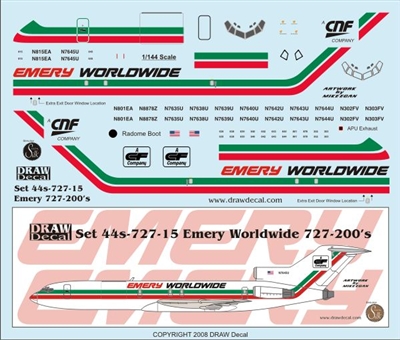1:144 Emery Worldwide Boeing 727-200F