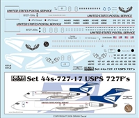 1:144 US Postal Service Boeing 727's